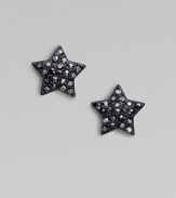 Dazzle in this charming star-shaped style. Argento plated brassGlass stonesSize, about ¼Bolt clutch backImported 