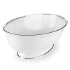 Double bands of platinum set in a distinctive Lenox pattern are an elegant accompaniment to your favorite recipes.