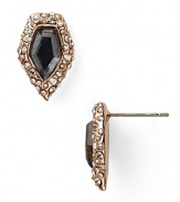 Embellished with white quartz and crystals, Alexis Bittar's doublet earrings have a rebellious side. With an all-black palette this pointed pair will lend a downtown edge.