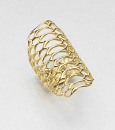 EXCLUSIVELY AT SAKS.COM From the Serpentine Collection. An exotic yet minimalist style featuring a open, snakeskin-inspired design. 18k goldplated sterling silverWidth, about 1.5Imported 