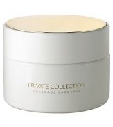 Simple. Luxurious. Elegant. Originally created by Aerin Lauder for herself and her closest friends, Private Collection Tuberose Gardenia combines the rich essences of two magnificent white flowers in a fresh, modern bouquet. The light-textured, all-over moisturizing body creme is luxuriously perfumed with this elegant fragrance. 6.4 oz. 