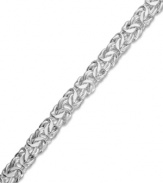 Woven strands of silver create an intricate look. Giani Bernini's sterling silver bracelet features a byzantine link chain. Approximate length: 7-1/2 inches.