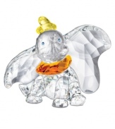 Ears and all, Disney's high-flying elephant is immortalized in this Swarovski crystal figurine celebrating the 70th anniversary of Dumbo's incredible debut. With his sapphire eyes and yellow hat, this special collectible is a show-stopper in itself.