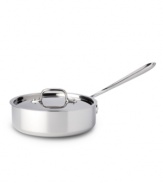 Conquer sautéing, frying, searing and more with the versatility of this must-have piece. High-performance and classic styling with a durable stainless steel interior, a pure aluminum core and a hand-polished magnetic stainless steel exterior set this deep sauté out in your space. Lifetime warranty.