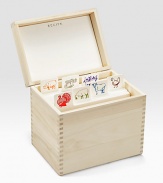 Help someone organize their culinary masterpieces with this charming and carefully designed wood box, gold-stamped with a chef's motif and filled with creamy, cotton letterpressed recipe cards so that recipes for favorite dishes will always be close by.