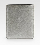 Glittery metallic leather design crafted in Italy, with a strap closure to secure and protect your iPad®. Fully lined8½W X 10¼HMade in ItalyPlease note: iPad® not included.