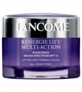 Introducing Super Lifting partners from the #1 Anti-Aging franchise. Redefine facial contours with new multi-action lifting and firming effects. With time, alterations in the skin's structure can affect firmness causing the skin to lose its youthful quality. A visible improvement in skin tightening helps restore skin's youthful look. Rénergie Lift Multi-Action features Multi-Tension technology, designed to target skin layers.*