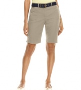 Belted Bermuda shorts are summertime essentials, from Karen Scott.