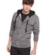 Maximize your hip urban style with this hoodie from Kenneth Cole.