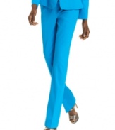 Bold blue skinny pants are just the thing to perk up your summer work wardrobe. Pair with Tahari by ASL's matching jacket or style to jazz up a neutral basic.