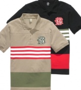 Polish up your preppy style with these graphic polos from LRG