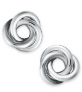 Eternally chic. Giani Bernini's polished knot earrings make the perfect accent to any look. Crafted in sterling silver. Approximate diameter: 1/2 inch.