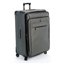 Recessed extra long locking trolley handle made of aircraft grade aluminum with one button operation, for ease of use. Reinforced corners and kickplate offer additional protection against wear. Fully lined interior with tie down straps to keep your clothing wrinkle free. Integrated privacy ID tag. TSA accepted lock.