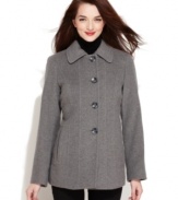 The simple styling makes this Jason Kole wool-blend coat a timeless cold-weather staple!