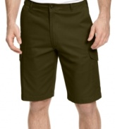 Trimmed with cargo pockets, your favorite khaki shorts from Dockers keep it cool and classic when the temperatures rise. (Clearance)