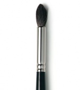 A natural brush with soft, medium-length bristles formed at a slight point to be used ideally in the crease of the eye. The Pony Tail Brush has softer and longer bristles to allow less intense layering of color and more control for blending. The bristles superior strength allows easy maneuvering of product for incredible placement. 