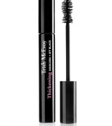 For a dressed-up, false-lash effect, Trish's dramatically thickening, intensely black, buildable mascara with its revolutionary hourglass brush loads, separates and lifts each lash to deliver the thickest fringe. The luxurious formula stays just-applied looking all day without clumping, smudging or flaking.