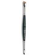 This double-ended eyebrow brush has small, pointed bristles on one end for more precise work and stiff, angled bristles on the other end for filling in larger areas. Long handle brush, composed of high-quality synthetic fibers. Specially designed for use with Laura Mercier's Eyebrow Pencil and Brow Powder Duos. Made in USA. 