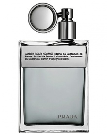 New at Bloomingdale's. The first men's fragrance from Prada. A magnetic amber that is daring and fresh, yet abstract and mysterious.