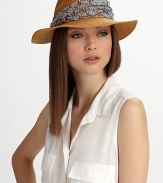 A beaded, sequined band elevates this chic, casual style.Ruched, sequined bandBrim, about 2½90% hemp/10% cottonHand washMade in USA of imported fabric