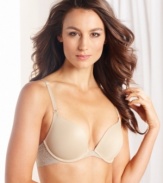 Seamlessly perfect fit. Maidenform's One Fab Fit Embellished push up bra features seamless, underwire cups and lace wings with mesh lining. Style #7180