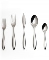 The slender curves of this flatware set recall the contours of glacial lakes. Hot-forged from a stainless steel block, the Glacier place settings from Nambé convey a cool, contemporary elegance.