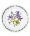 An exotic take on the much-loved Botanic Garden pattern, this dinner plate blooms with lush, tropical florals. Portmeirion's trademark triple-leaf border puts the finishing touch on this new dinnerware classic.