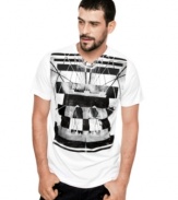 A unique bridge image gives this Marc Ecko Cut & Sew tee a street savvy style.