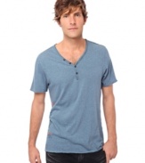 Raise your casual game with this hip henley t-shirt from Buffalo David Bitton.