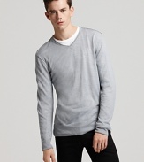 John Varvatos Star USA Ribbed V Neck Sweater