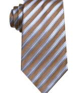 In a fresh stripe, this tie from Geoffrey Beene reimagines your workplace standard.