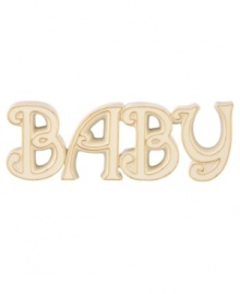 Get the baby's room ready with this Lenox Expressions figurine. Crafted of gold-trimmed ivory porcelain, it's a special gift for growing families. Qualifies for Rebate