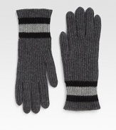 Luxurious cashmere gloves with signature web cuff detail.CashmereDry cleanMade in Italy