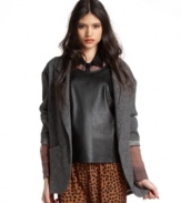 In an oversized shape, this Bar III tweed blazer is a must-have for fall layering!