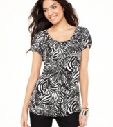 Follow your animal instinct: Style&co.'s classic tunic now comes in a bold zebra print!