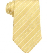 You'll look like a VIP in this striped silk tie from Donald J. Trump.