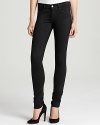 A pitch-dark wash lends elegance to these super-skinny, not to mention ultra-soft, MiH jeans.