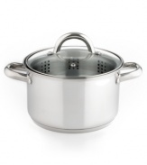 Let's get back to the basics! Equip your kitchen with a quality steamer pot for steaming, simmering, sauteing and so much more. Crafted from stainless steel, this pot features a steamer insert that expertly prepares seafood, veggies and other meal faves. A truly versatile construction lets this steamer double as a soup pot. Limited lifetime warranty.