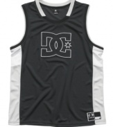 Score big with the sporty look of this basketball-style tank from DC Shoes.