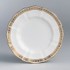 A simple gold pattern of tiny diamonds set in a finely drawn gold border gives an elegantly modern appearance. From morning coffee to a full dinner to a full dinner setting setting Carlton Gold is ideal for today's dining styles.