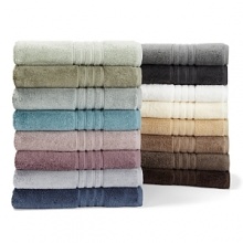 Soft, luxurious, and absorbent Supima cotton washcloth in a sophisticated palette of 16 colors to complement the Hudson Park lifestyle look.