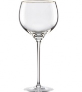 Radiating grace in fine crystal with a delicately banded edge, the Lenox Eternal Gold Signature wine glass adds a note of timeless refinement to any table setting. Qualifies for Rebate