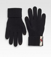 Maintain access to all your electronic devices with these luxurious cashmere gloves with ink touch detail and signature check trim.Length, about 10CashmereDry cleanImported