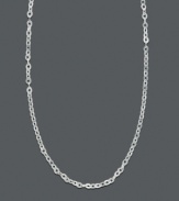 Stunning in its simplicity, a pendant isn't even necessary to make this 14k white gold cable chain shine. Adjustable. Approximate length: 16-20 inches.