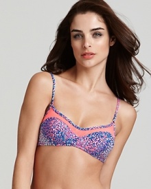 Vamp it up while you bask in this printed bikini from Nanette Lepore. Its playful print and cute cut are sure to make waves whether you're poolside or somewhere tropical.