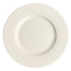 This collection of classic white, patterned dinnerware and serveware from Villeroy & Boch mixes seamlessly with a variety of table linen and flatware patterns.