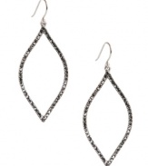 Moroccan mystique. This pair of oblong-shaped drop earrings from Lucky Brand takes inspiration from the African nation in a bold direction. Crafted from silver-tone mixed metal with glass pave accents. Approximate drop: 1-7/8 inches.