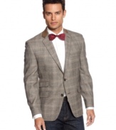 A sport coat is a great fashion staple every man should have. This plaid sport coat by Tallia Orange is stylish and easily pairable for a polished and unique look.