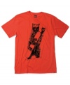 A bear with snowboard decorate the front of this cozy Quiksilver tee.