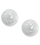 Stay on trend in playful shapes. Giani Bernini's textured stud earrings feature a fun dome shape in sterling silver. Approximate diameter: 1/3 inch.